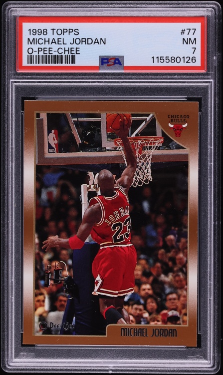 1998 Topps O-Pee-Chee Michael Jordan #77 PSA 7 NRMT