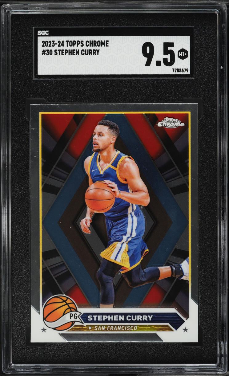 2023 Topps Chrome Stephen Curry #30 SGC 9.5 MINT+