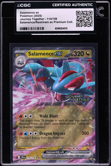 2025 Pokemon Japanese SV Battle Partners SAR Salamence ex #129 PSA
