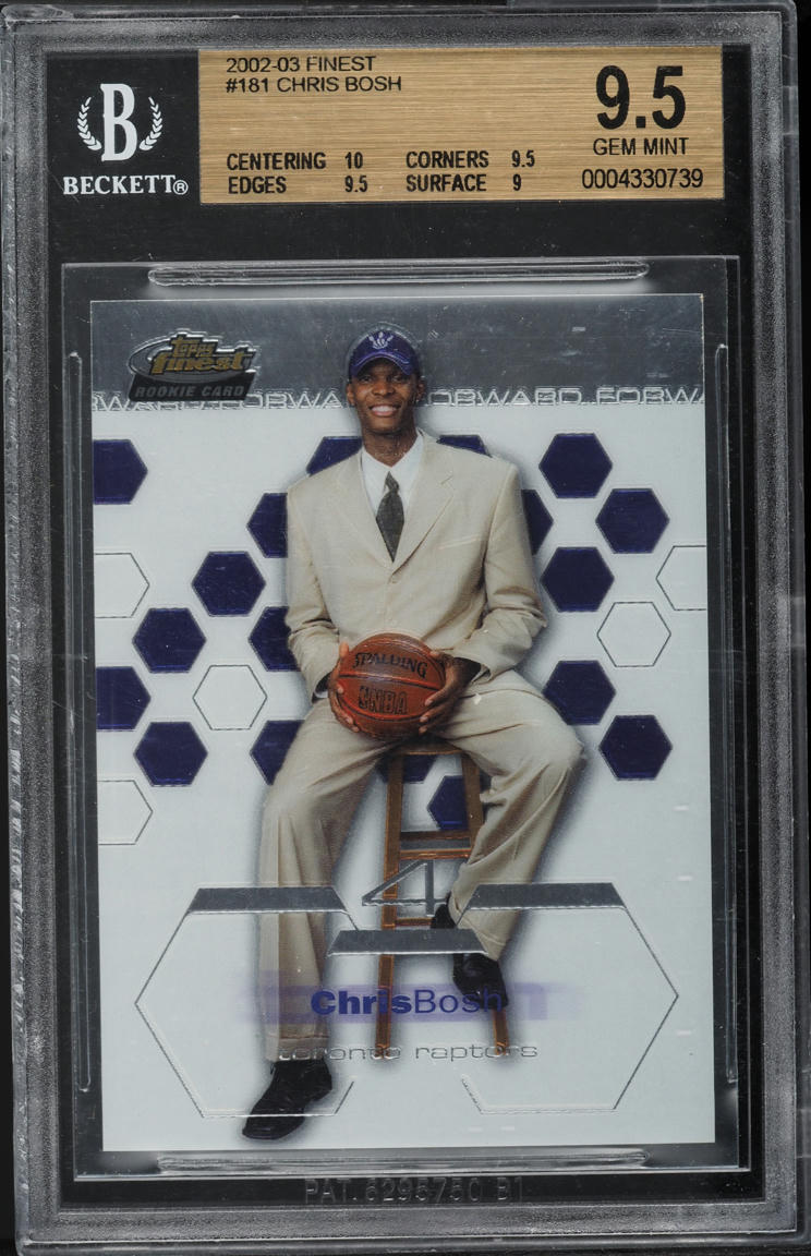 2002 Finest Basketball Chris Bosh ROOKIE #181 BGS 9.5 GEM MINT