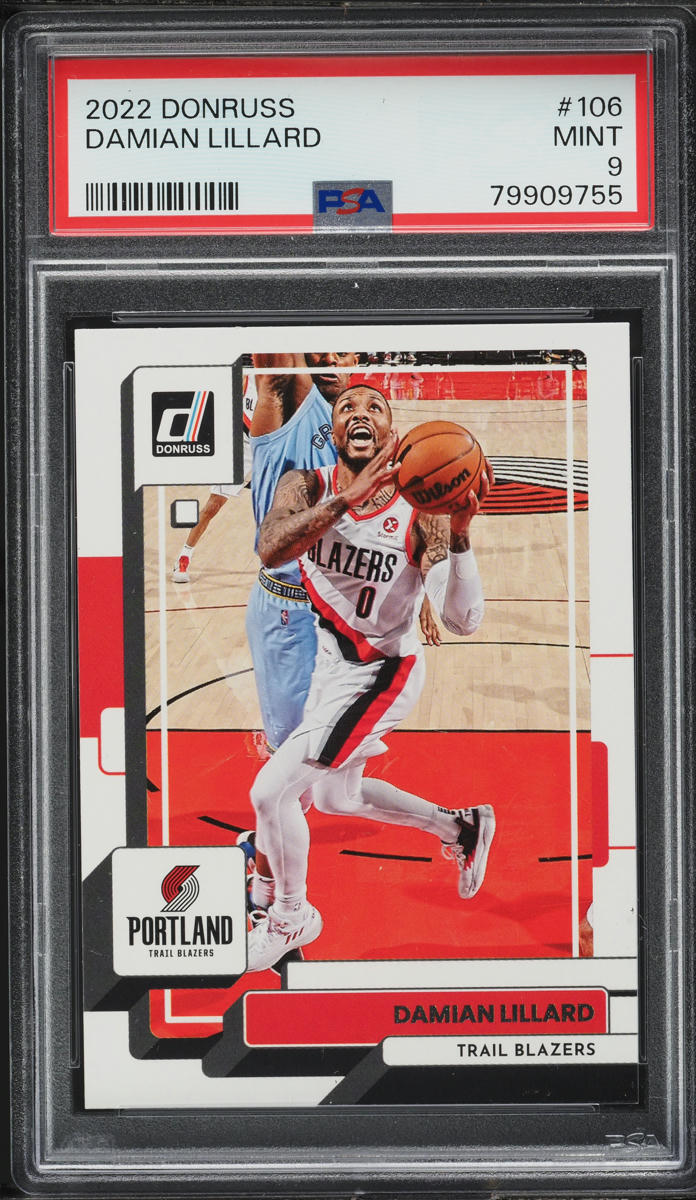 2022 Donruss Basketball Damian Lillard #106 PSA 9 MINT