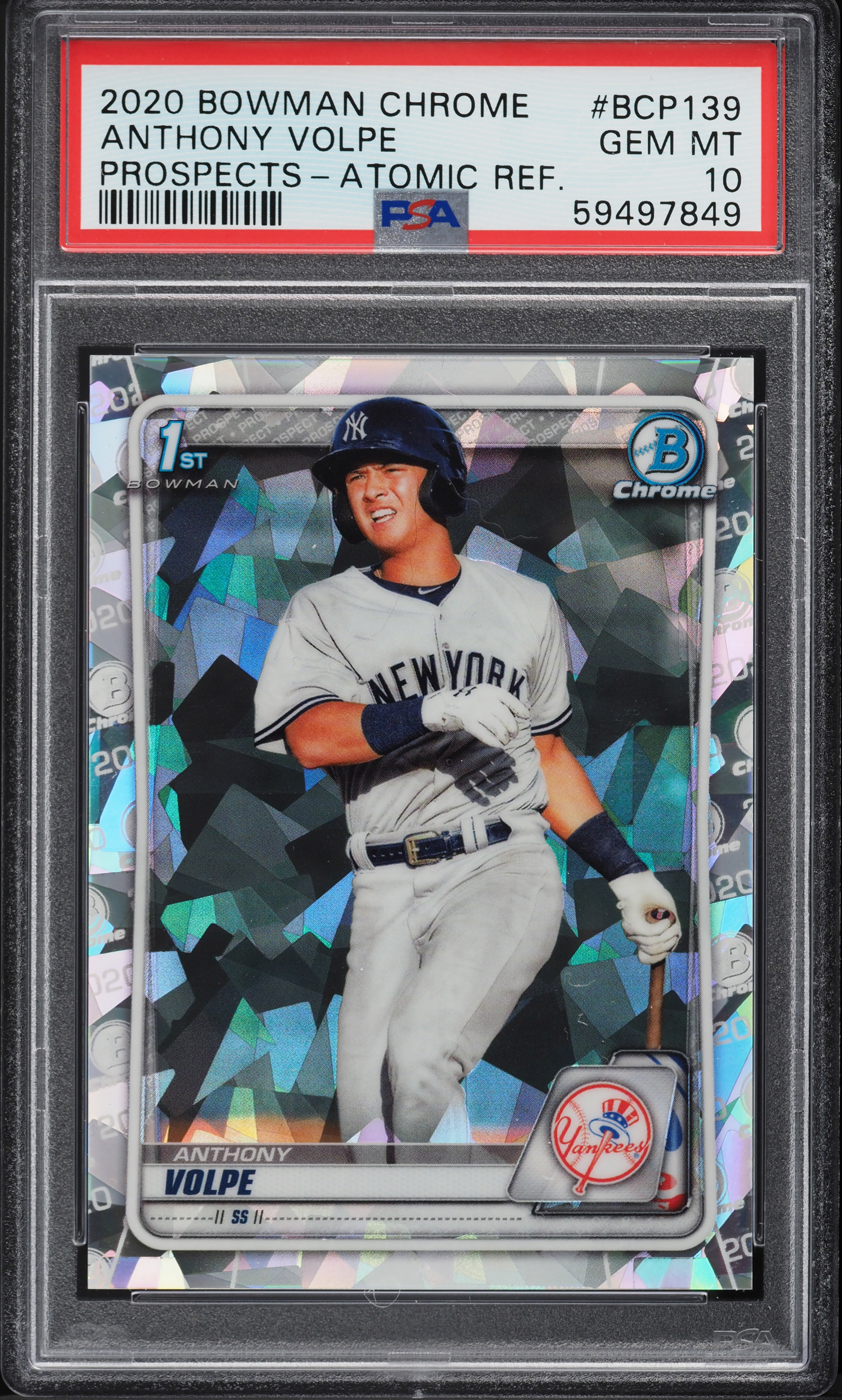 2020 Bowman Chrome Atomic Refractor Anthony Volpe ROOKIE