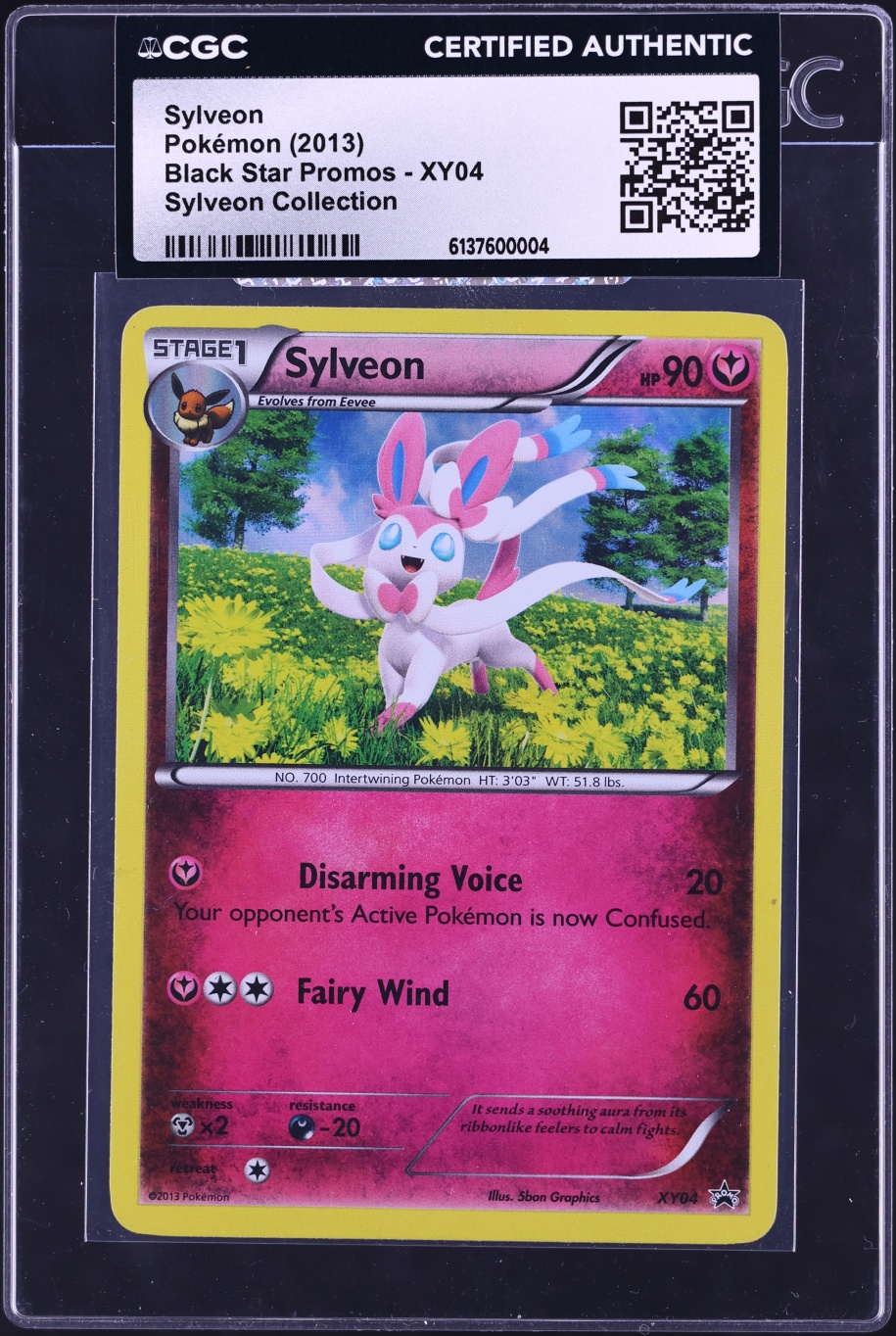 2013 Pokemon XY Black Star Promo Sylveon Collection Sylveon #XY04 CGC AUTH