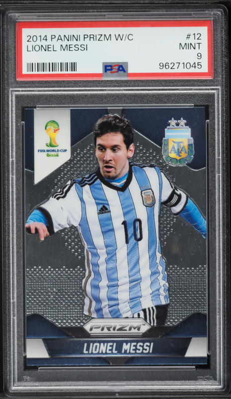 2014 Panini Prizm World Cup Lionel Messi #12 PSA 9 MINT on