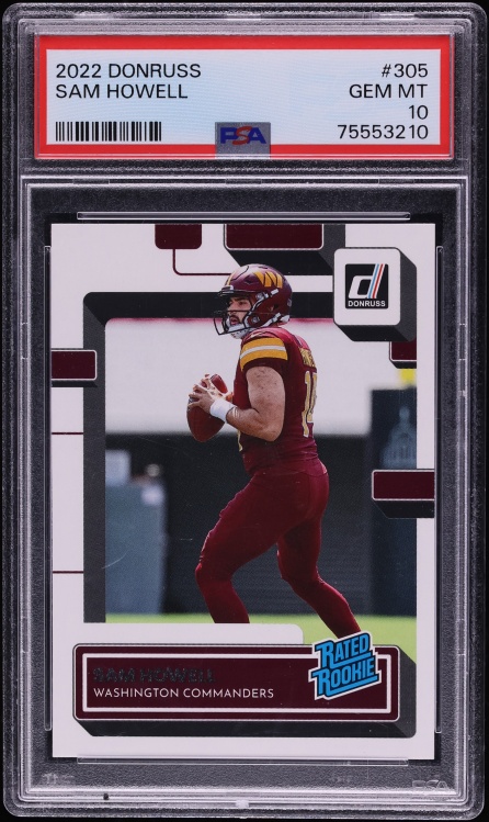 2022 Donruss Football Sam Howell ROOKIE #305 PSA 10 GEM MINT