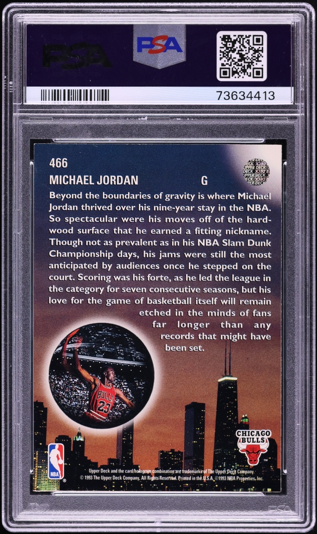 1993 Upper Deck Skylights Michael Jordan #466 PSA 9 MINT