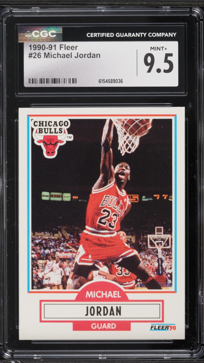1990 Fleer Basketball Michael Jordan #26 CGC 9.5 MINT+