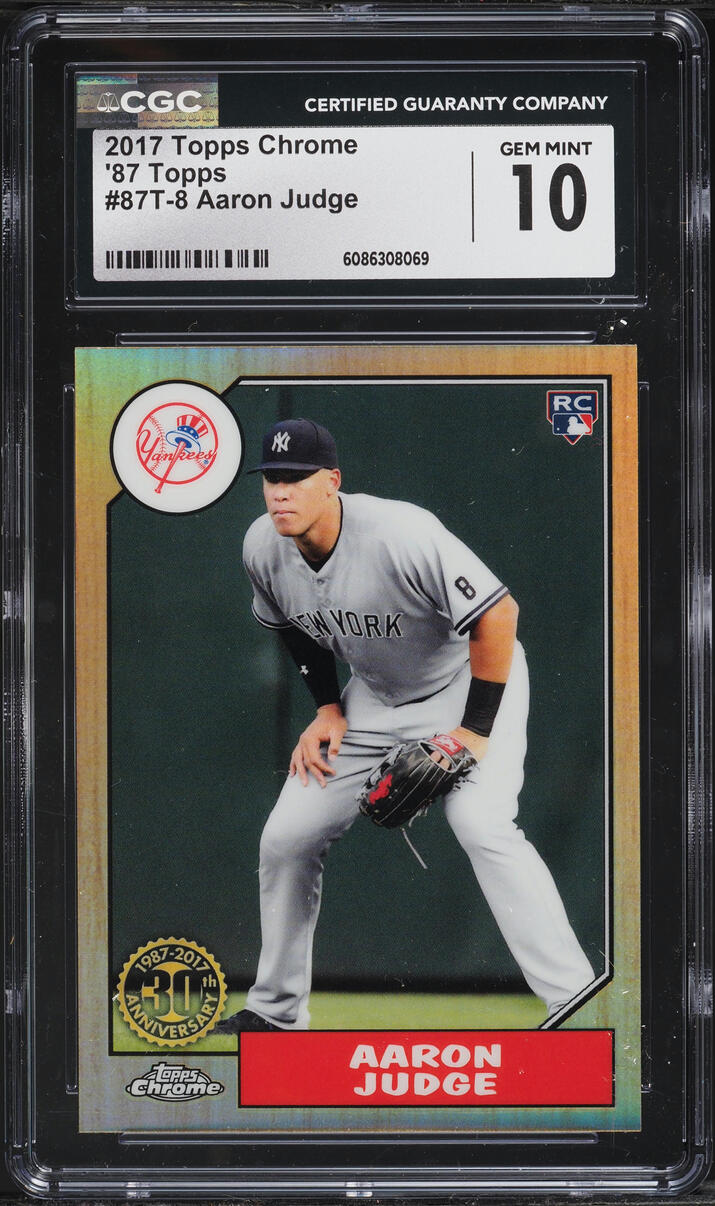 2017 Topps Chrome '87 Aaron Judge ROOKIE #87T-8 CGC 10 GEM MINT