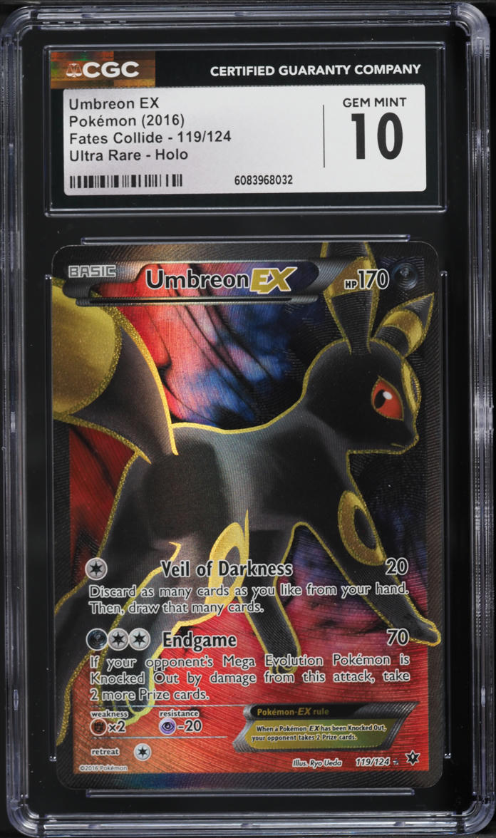 2016 Pokemon XY Fates Collide Full Art Umbreon EX #119 CGC 10 GEM MINT