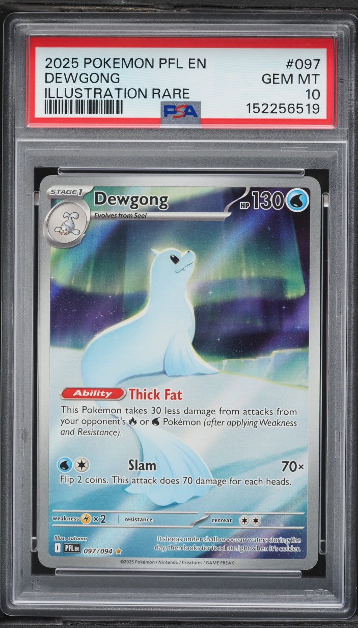 2025 Pokemon Mega Phantasmal Flames IR Dewgong #97 PSA 10 GEM MINT