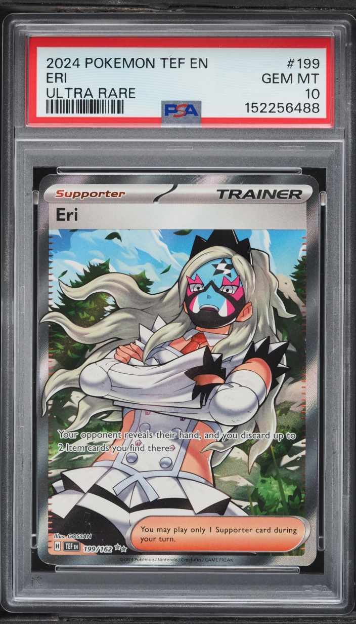 2024 Pokemon Scarlet & Violet Temporal Forces Full Art Eri #199 PSA 10 GEM MINT