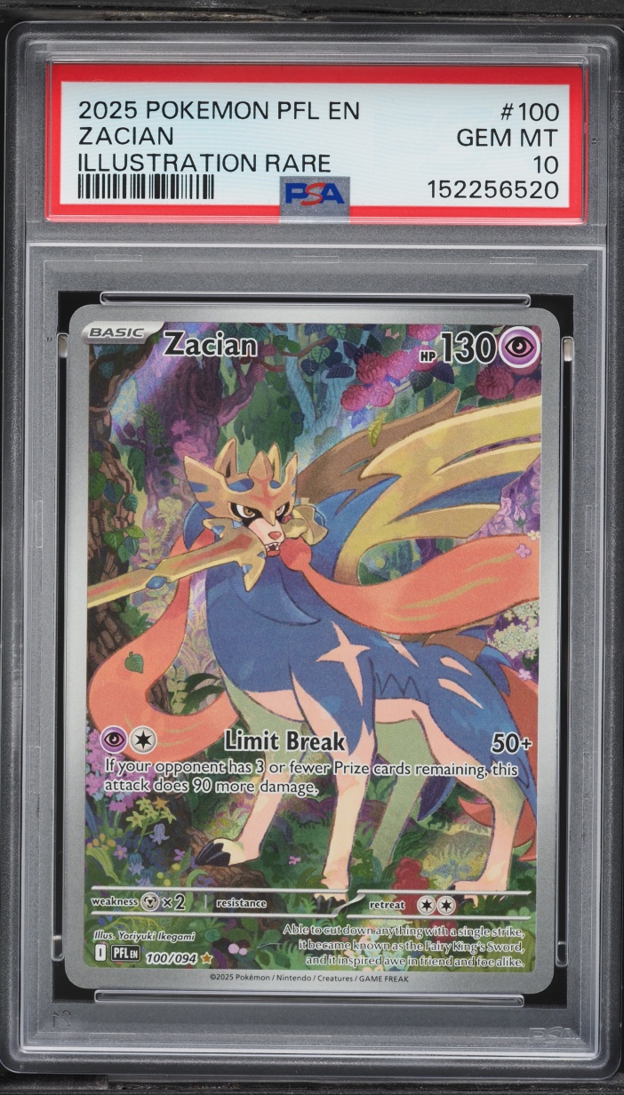 2025 Pokemon Mega Phantasmal Flames IR Zacian #100 PSA 10 GEM MINT