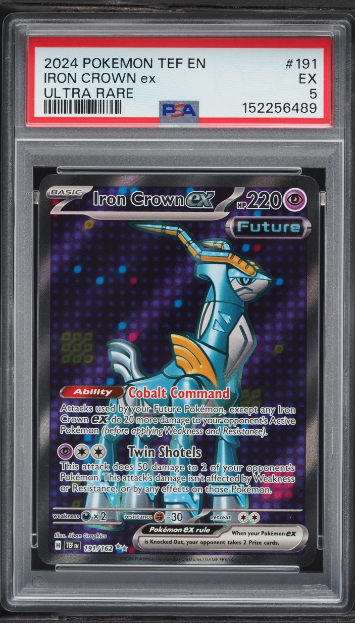 2024 Pokemon Scarlet & Violet Temporal Forces Full Art Iron Crown EX #191 PSA 5 EX