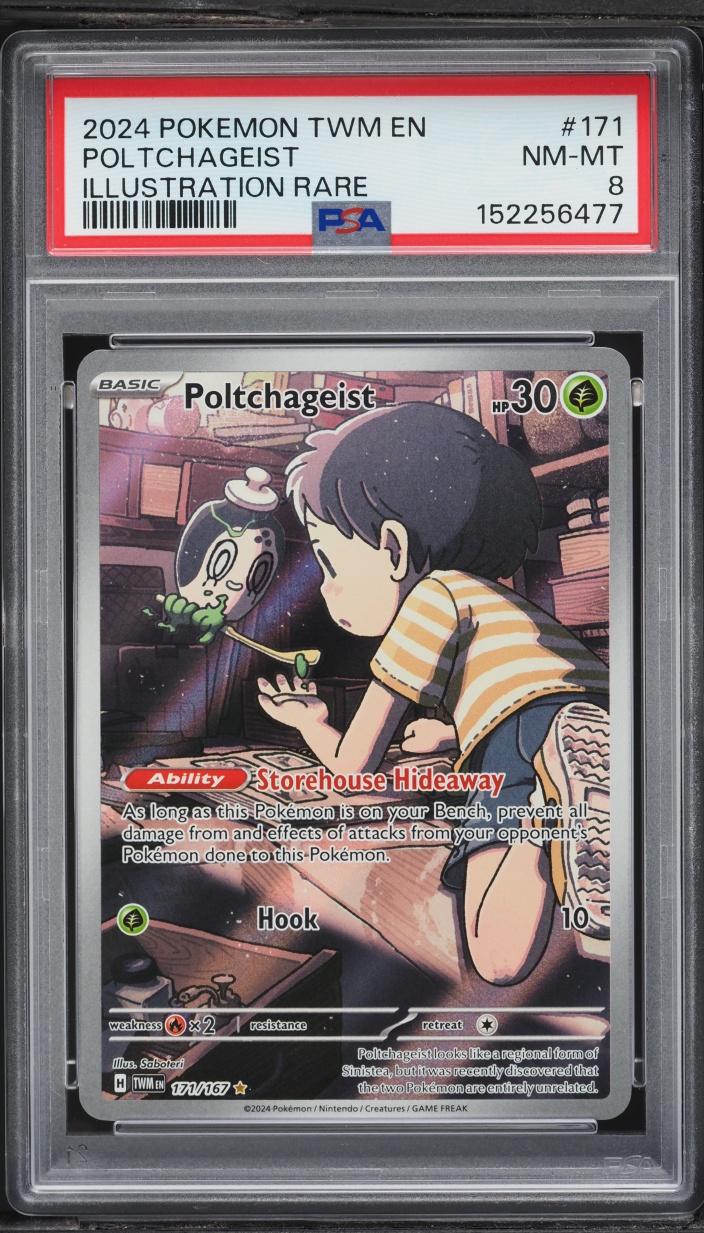 2024 Pokemon Scarlet & Violet Twilight Masquerade IR Poltchageist #171 PSA 8 NM-MT