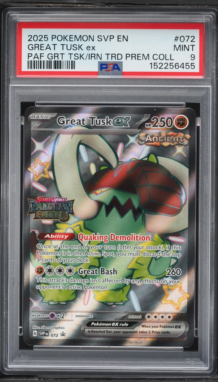2025 Pokemon SV Black Star Promo Premium Collection Great Tusk Ex #072 PSA 9 MINT