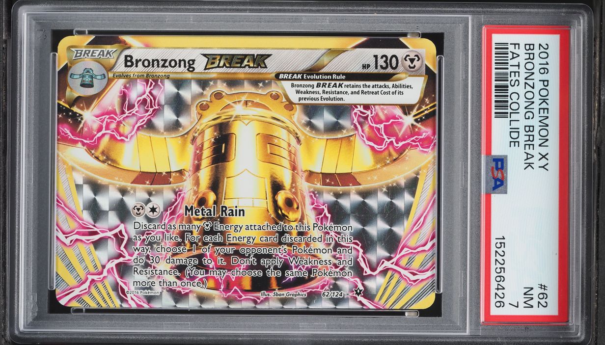 2016 Pokemon XY Fates Collide Bronzong BREAK #62 PSA 7 NRMT