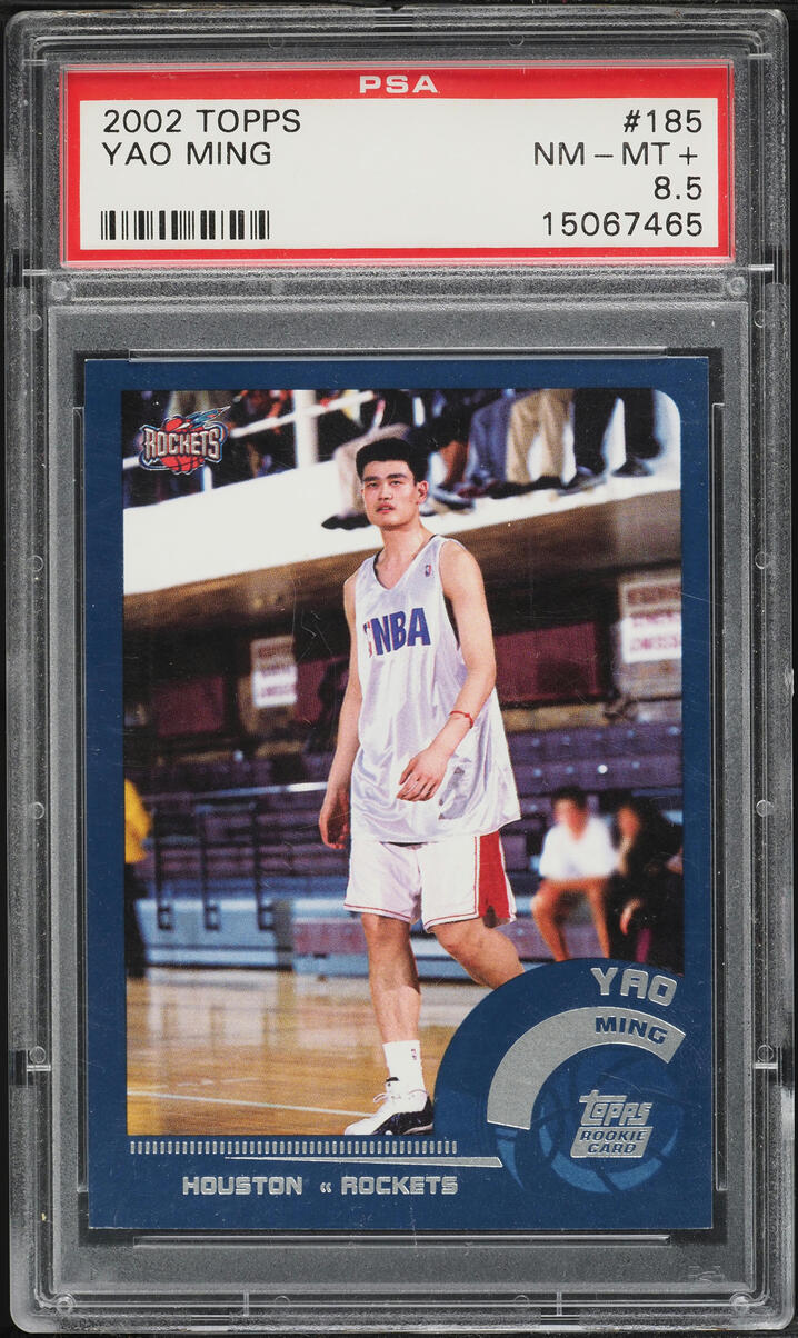 2002 Topps Basketball Yao Ming ROOKIE #185 PSA 8.5 NM-MT+
