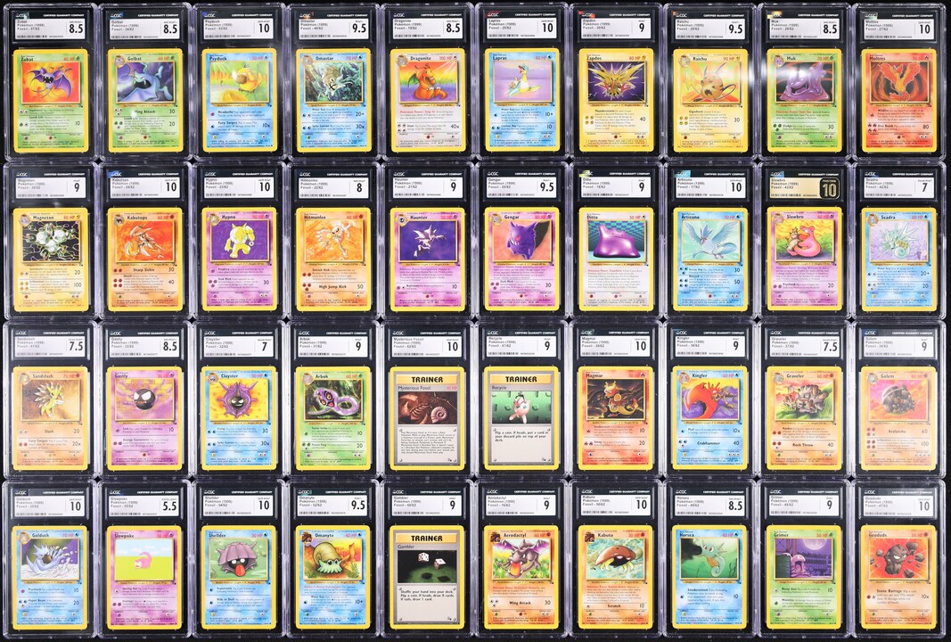 1999 Pokemon Fossil COMPLETE SET w/ Holos 62/62 CGC 5.5 - 10 PRISTINE