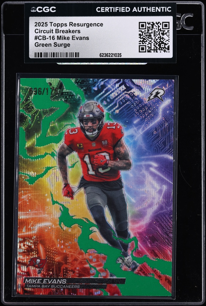 2025 Topps Resurgence Circuit Breakers Green Surge Mike Evans /175 #CB-16 CGC AUTH