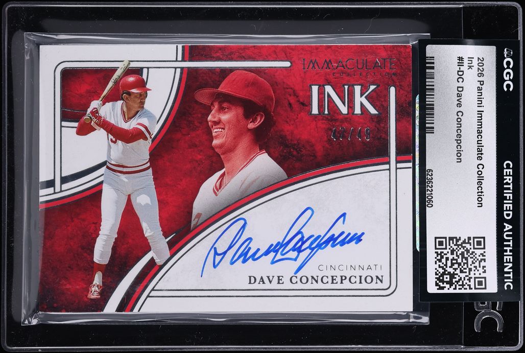 2026 Immaculate Collection Ink Dave Concepcion AUTO /49 #II-DC CGC AUTH