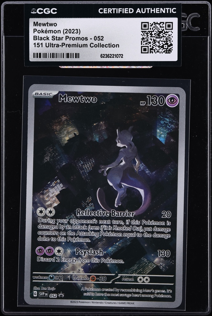 2023 Pokemon Scarlet & Violet Promo 151 Ultra Premium Collection Full Art Mewtwo #52 CGC AUTH