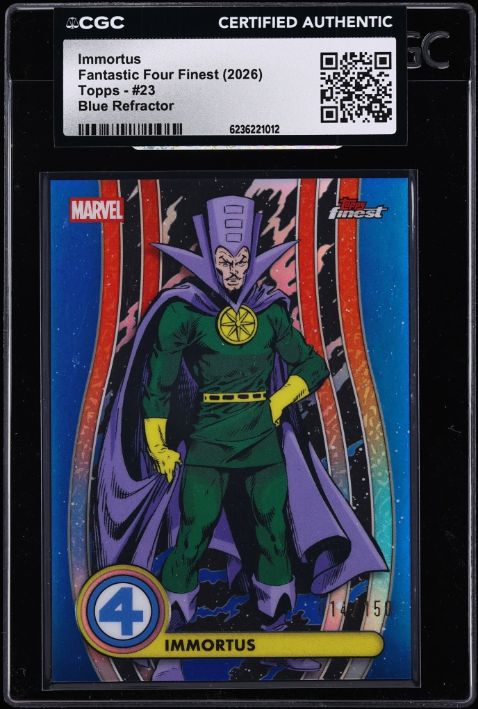 2026 Finest Fantastic Four Blue Refractor Immortus /150 #23 CGC AUTH