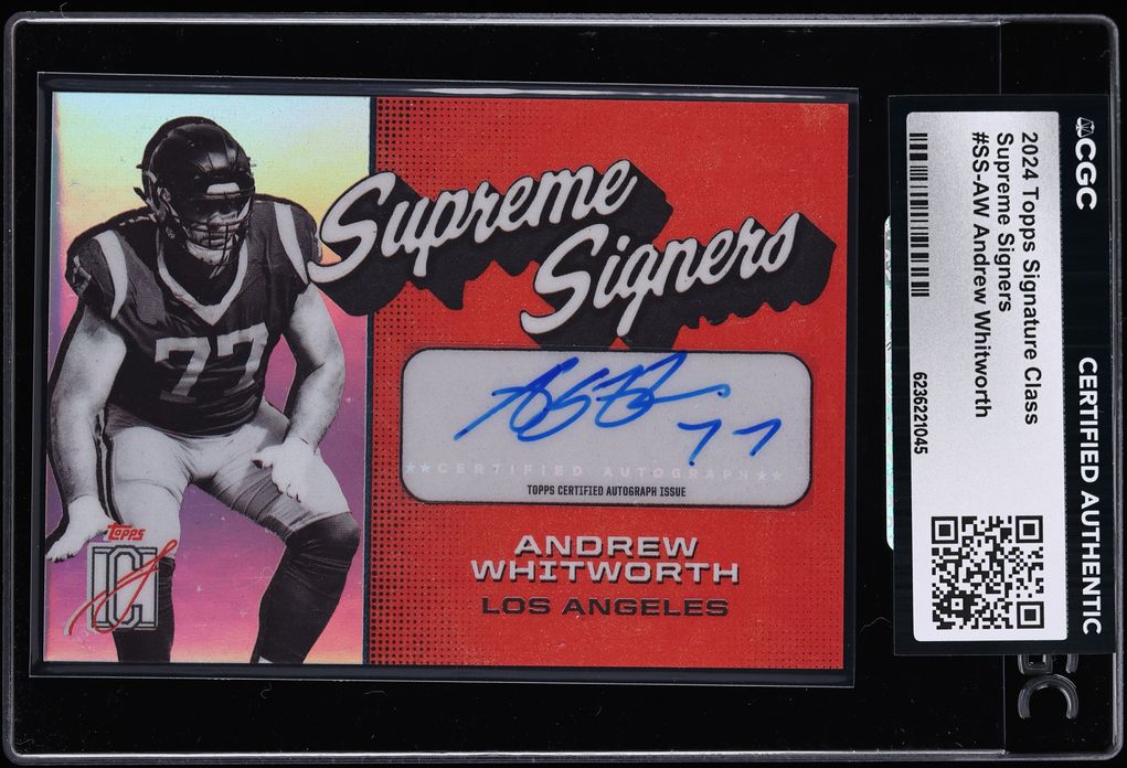 2024 Topps Signature Class Supreme Andrew Whitworth AUTO #SS-AW CGC AUTH