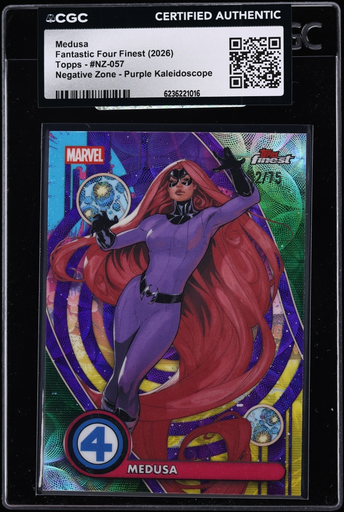 2026 Finest Fantastic Four Negative Zone Purple Kaleidoscope Medusa /75 #NZ-057 CGC AUTH