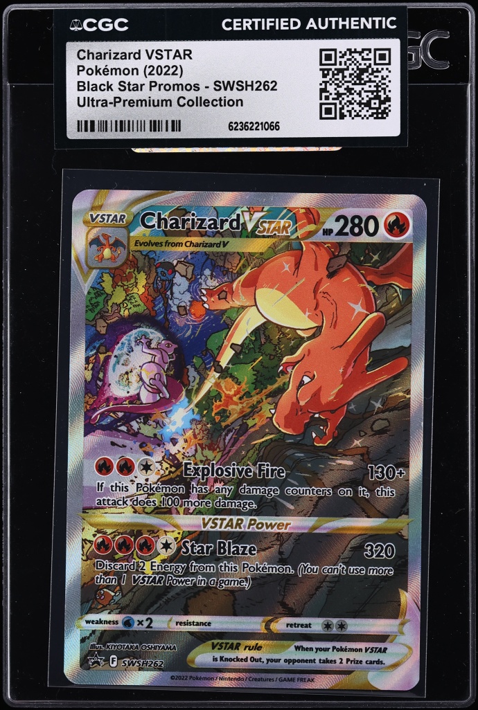 2022 Pokemon Sword & Shield Promo Ultra Premium Full Art Charizard VSTAR #SWSH262 CGC AUTH