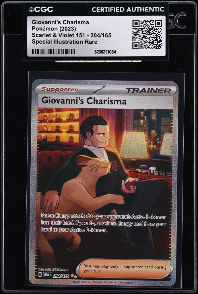 2023 Pokemon Scarlet & Violet 151 SIR Giovanni's Charisma #204 CGC AUTH