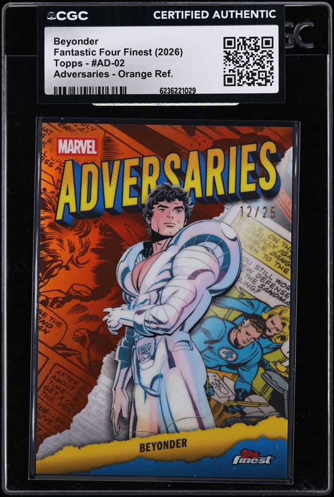 2026 Finest Fantastic Four Adversaries Orange Refractor Beyonder /25 #AD-02 CGC AUTH