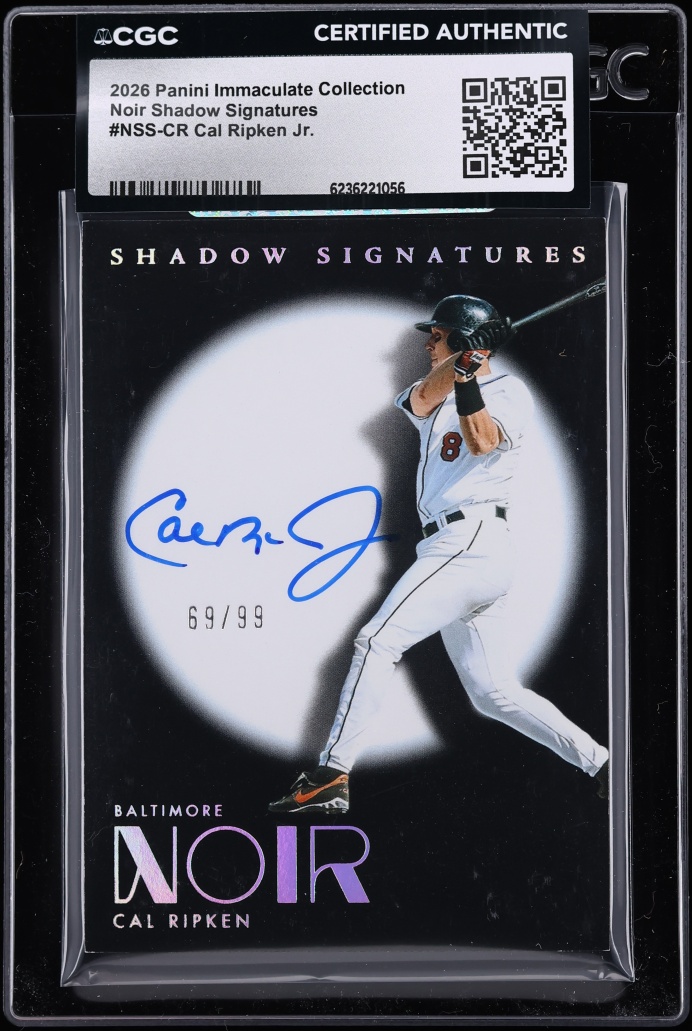 2026 Immaculate Collection Noir Shadow Signatures Cal Ripken Jr. AUTO /99 #NSS-CR CGC AUTH