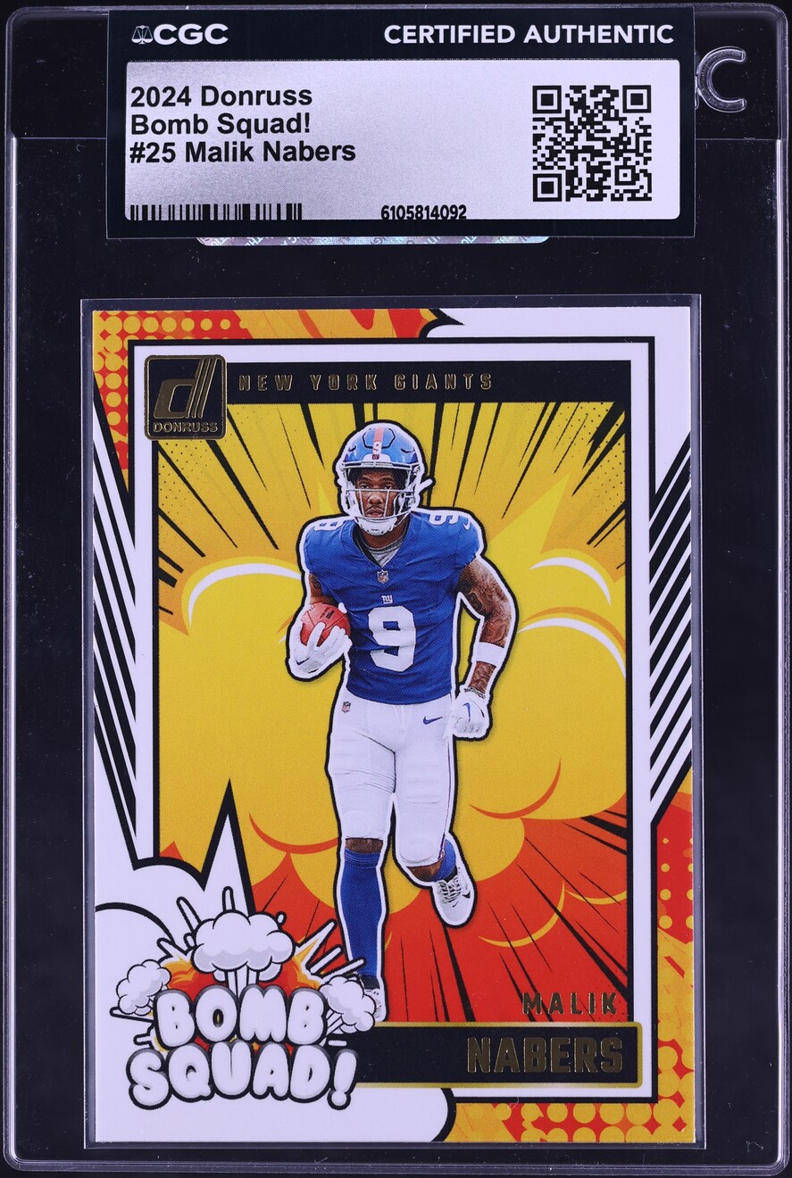 2024 Donruss Bomb Squad! Malik Nabers ROOKIE #25 CGC AUTH
