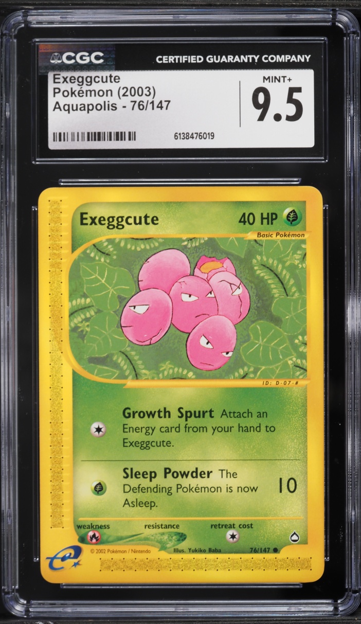 2003 Pokemon Aquapolis Exeggcute #76 CGC 9.5 MINT+