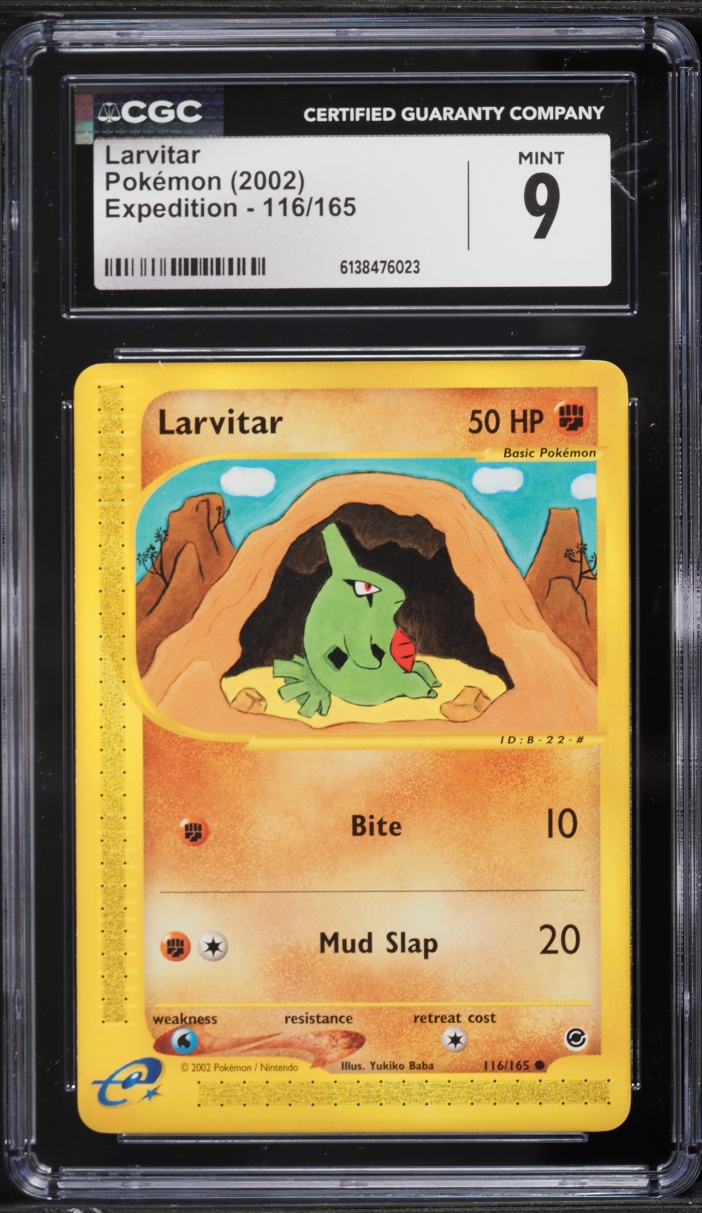 2002 Pokemon Expedition Larvitar #116 CGC 9 MINT