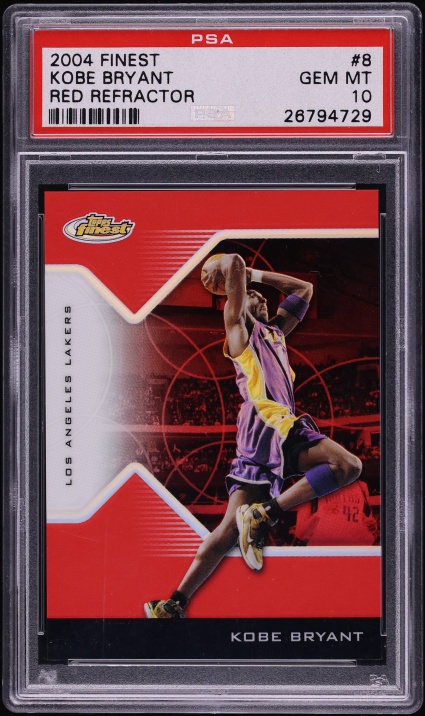 2004 Finest Red Refractor Kobe Bryant /149 #8 PSA 10 GEM MINT