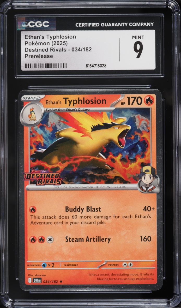 2025 Pokemon Scarlet & Violet Destined Rivals Prerelease Ethan's Typhlosion #34 CGC 9 MINT