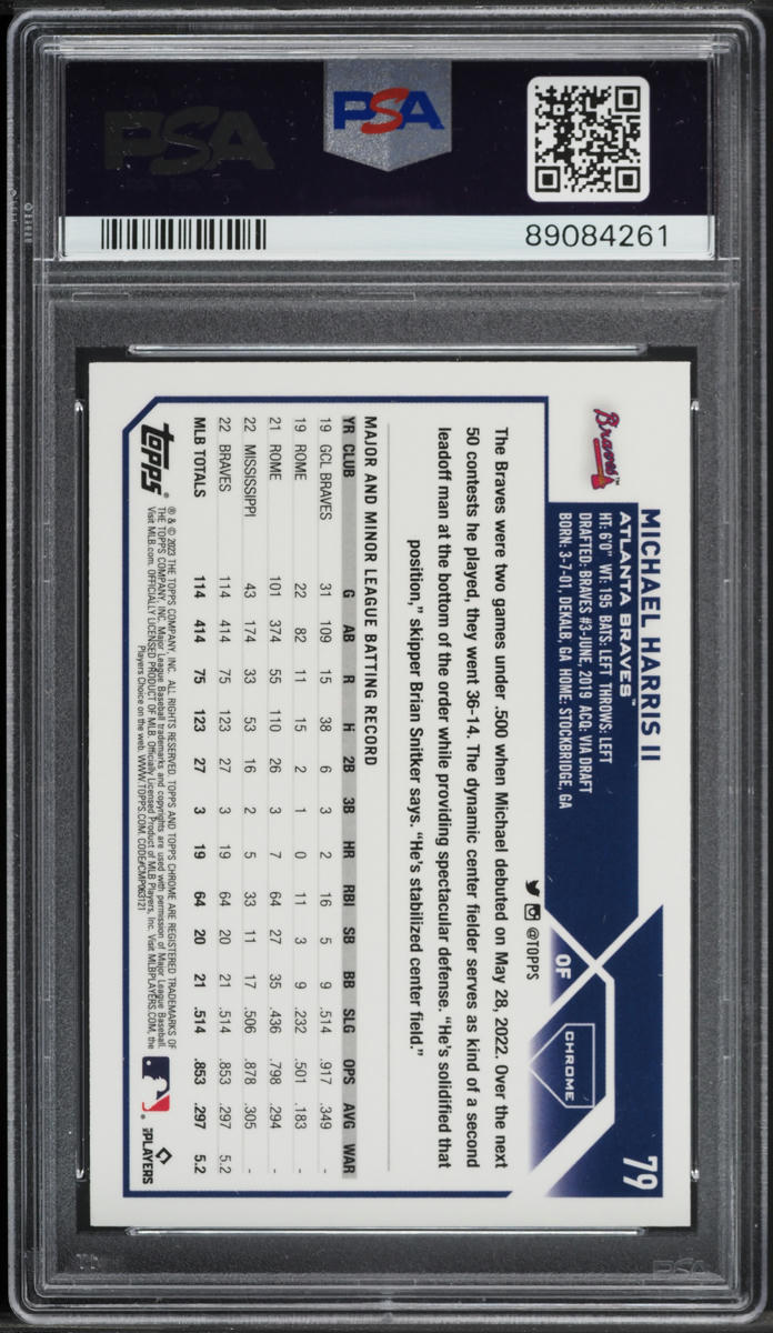 2023 Topps Chrome Michael Harris II ROOKIE #79 PSA 9 MINT