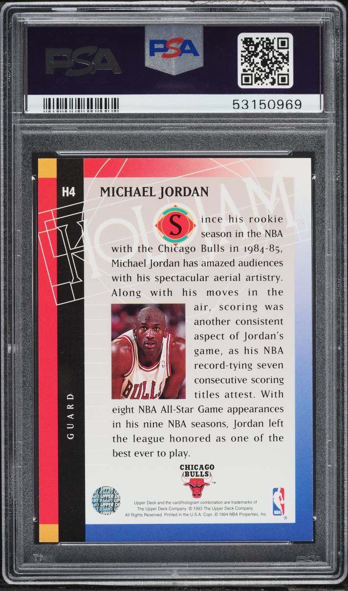 1993 Upper Deck Holojams Michael Jordan #H4 PSA 8 NM-MT