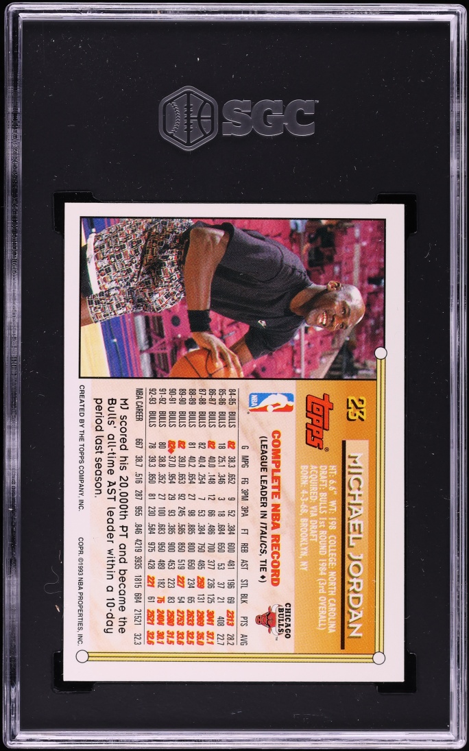 1993 Topps Basketball Michael Jordan #23 SGC 9.5 MINT+