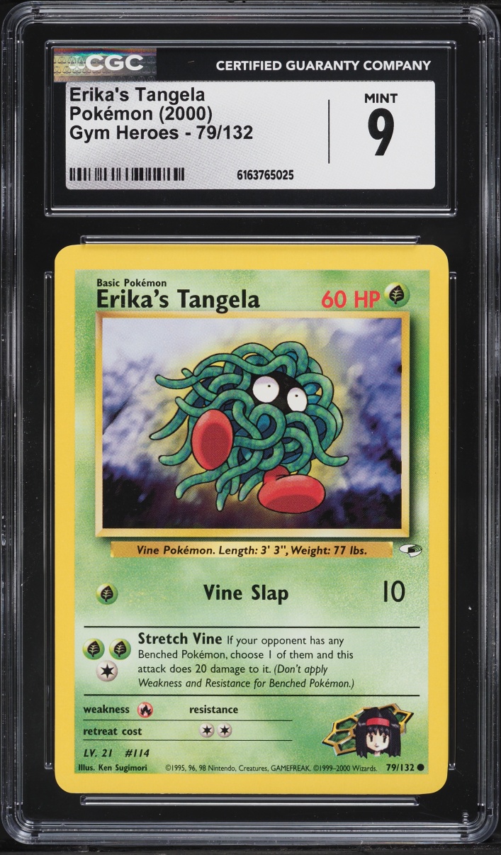 2000 Pokemon Gym Heroes Erika's Tangela #79 CGC 9 MINT