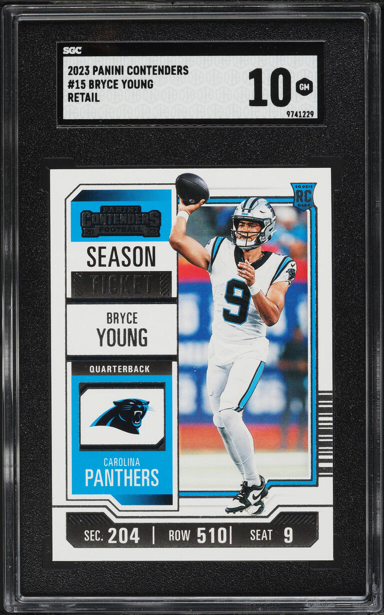 2023 Panini Contenders Season Ticket Retail Bryce Young ROOKIE #15 SGC 10 GEM MINT