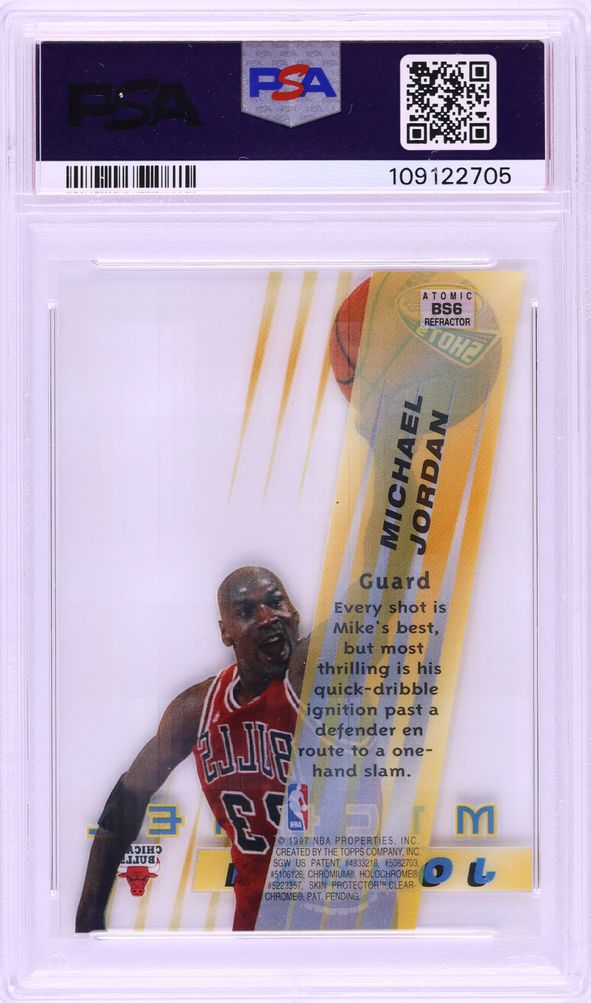 1996 Bowman's Best Shots Atomic Refractor Michael Jordan #BS6 PSA 10 GEM MINT
