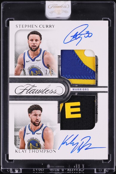 2023 Panini Flawless Stephen Curry Klay Thompson PATCH AUTO /5 #DBL-GSW