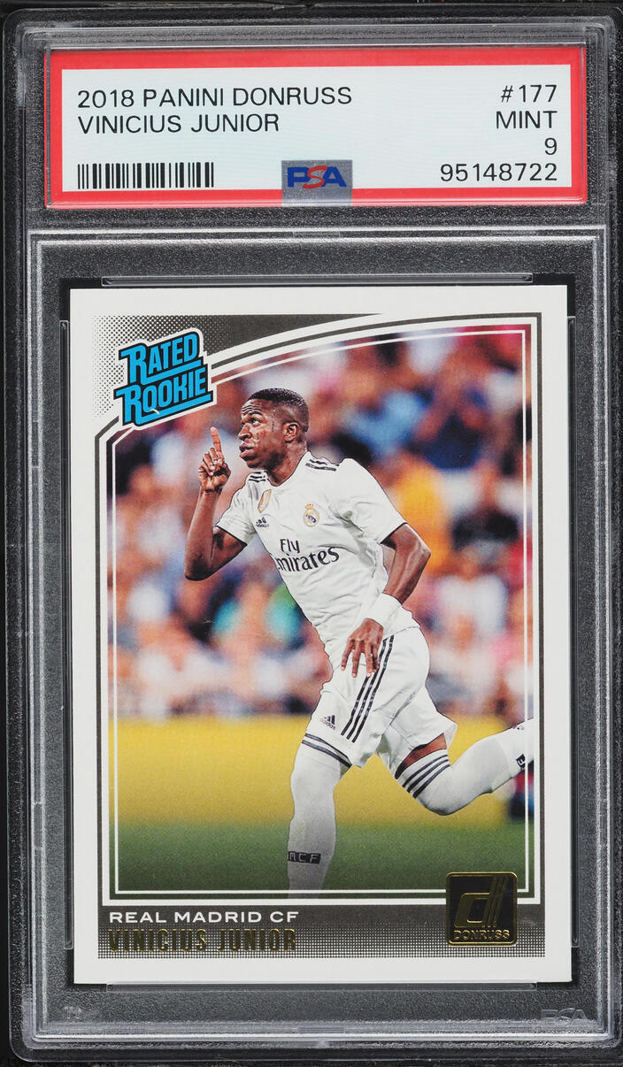 2018 Donruss Soccer Vinicius Junior ROOKIE #177 PSA 9 MINT