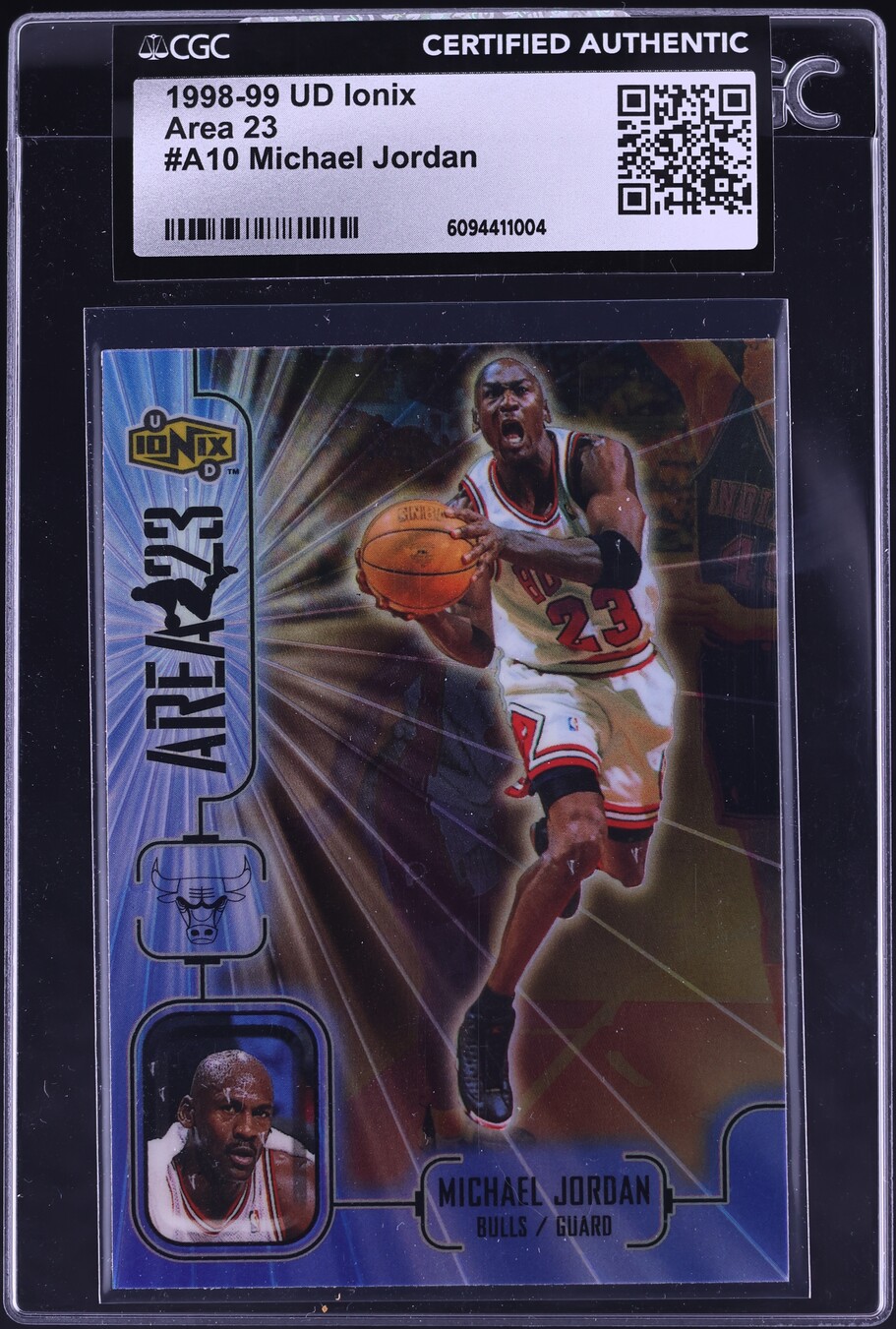 1998 UD Ionix Area 23 Michael Jordan #A10 CGC AUTH