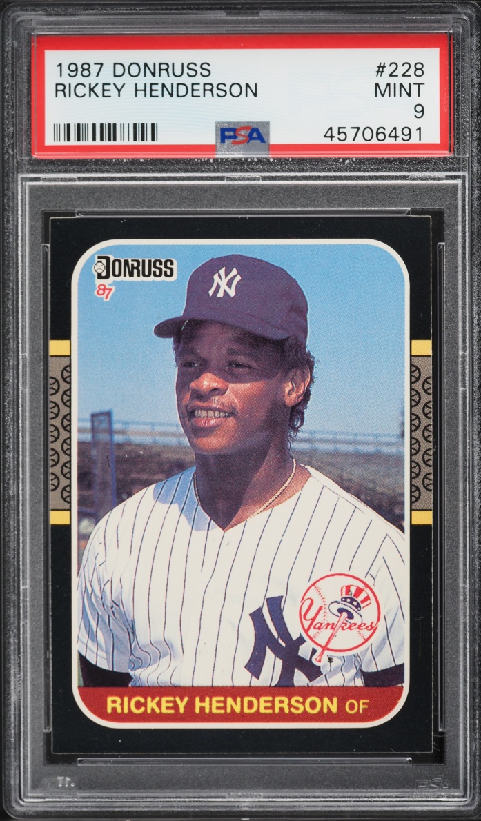 1987 Donruss Rickey Henderson #228 PSA 9 MINT