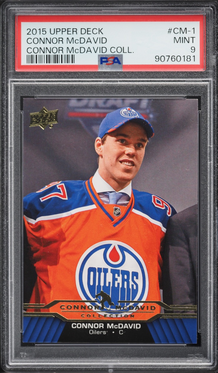 2015 Upper Deck Connor McDavid Collection Connor McDavid ROOKIE ROOKIE #CM-1 PSA 9 MINT