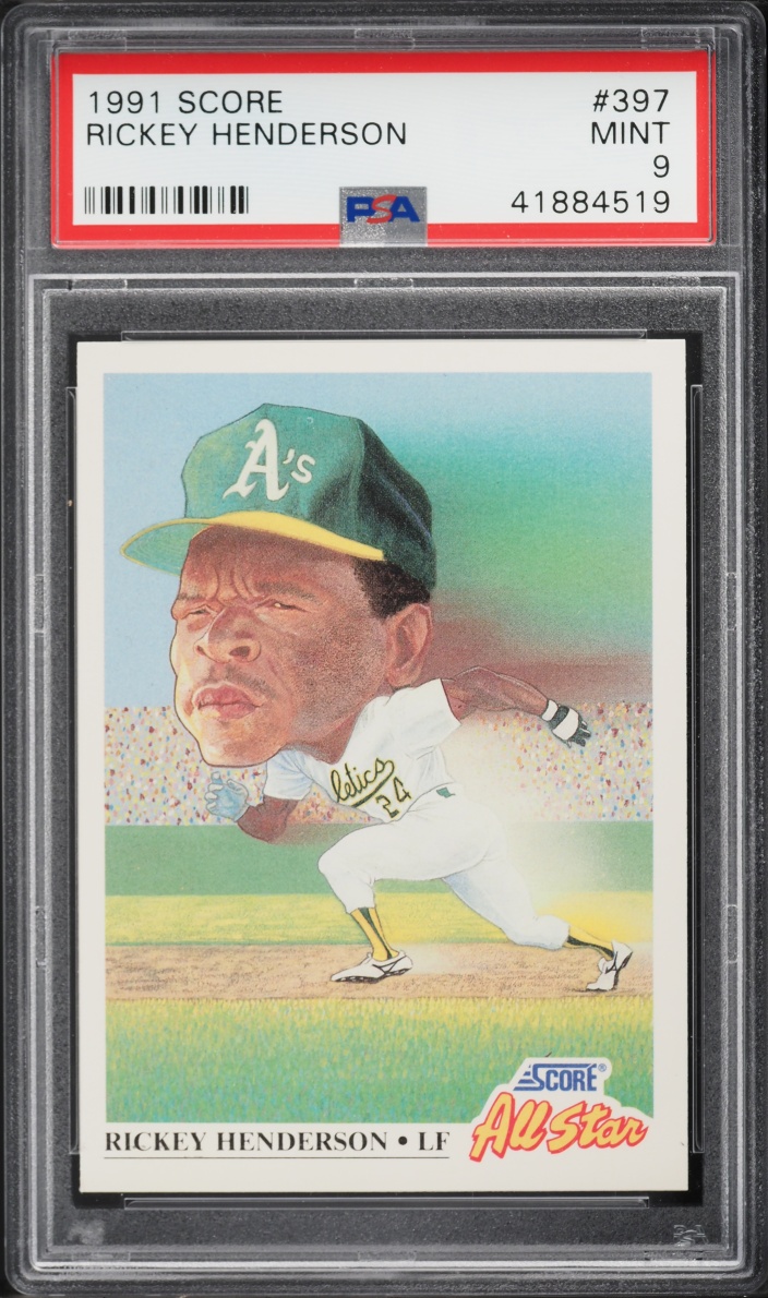 1991 Score Rickey Henderson #397 PSA 9 MINT