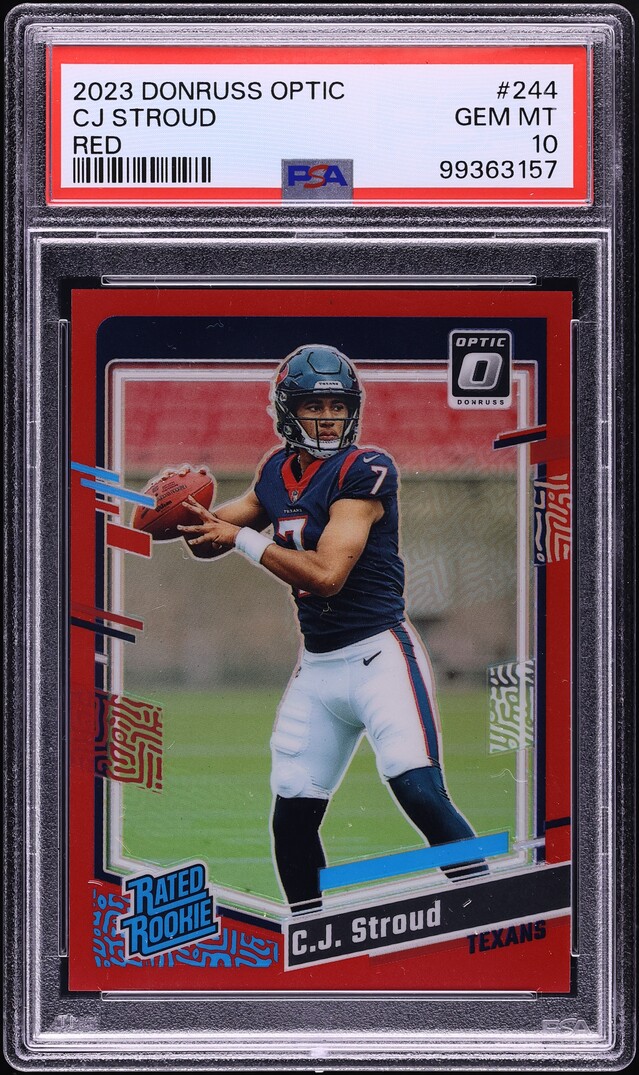 2023 Donruss Optic Red CJ Stroud ROOKIE /99 #244 PSA 10 GEM MINT